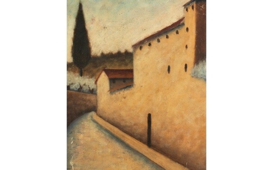 Ottone Rosai, 1895 Florenz – 1957 Ivrea, Toskanische Landschaft