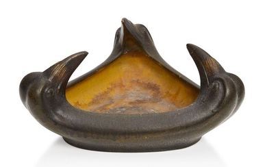 P. Ipsens Enke (1815-1860), Stylised bird heads bowl, 1903, Earthenware, Underside with impressed and inscribed marks and date, 36cm across Footnote Peter Ipsen established his pottery in 1843 in Copenhagen. After his death, the business was...
