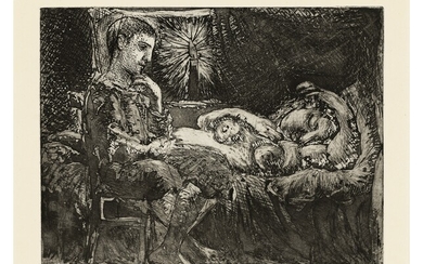 PABLO PICASSO (1881-1973), Garçon et dormeuse à la chandelle, from La Suite Vollard