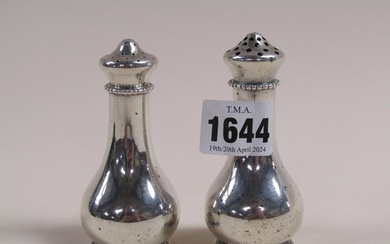 PAIR OF STERLING SILVER SALT AND PEPPERS 2.4ozt