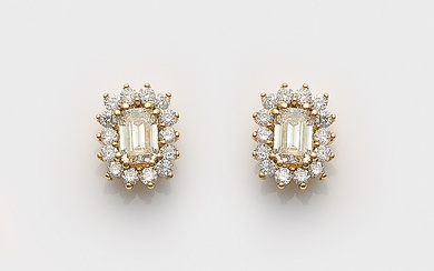 Paar Fancy Diamant-Ohrringe