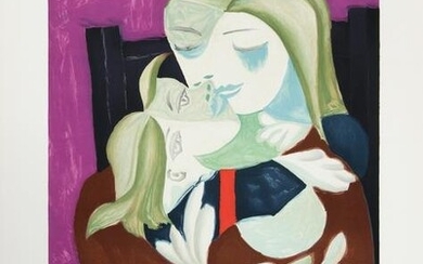 Pablo Picasso, Femme et Enfant Enlaces, Lithograph