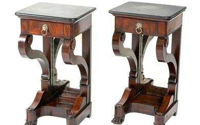 Pair French Empire Console Tables Ex-Christies