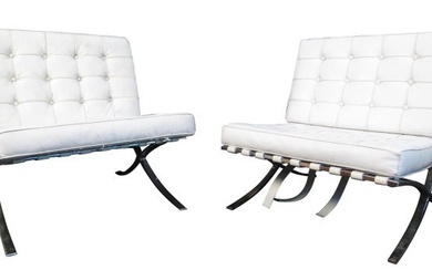 Pair of Barcelona Style Lounge Chairs