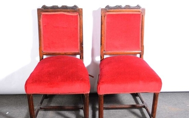 Pair of Victorian hall chairs
