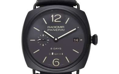 Panerai Reference Pam 384 Radiomir 8 Days Ceramica | A ceramic wristwatch with 8 day power reserve and date, Circa 2015