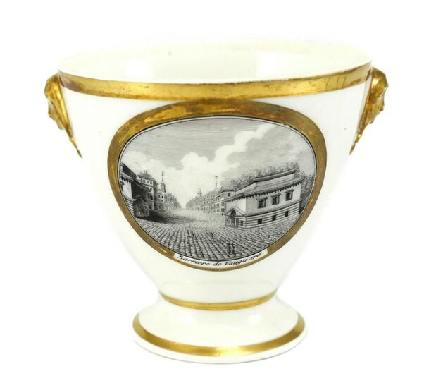 Paris Porcelain Footed Sugar Cup