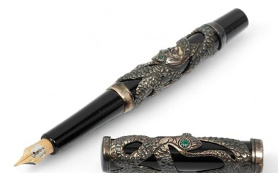 Parker Limited Edition (American) Sterling Silver, Vulcanised Rubber 1997, "Snake Fountain Pen", L