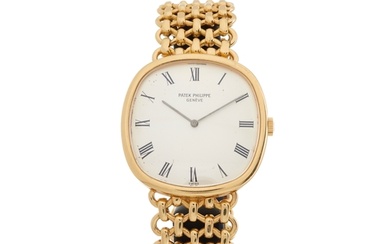 Patek Philippe, an 18ct gold Ellipse bracelet watch, referen...