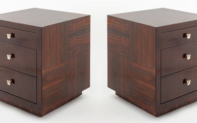 Patrick Gaguech Art Deco Style Side Tables, Pair