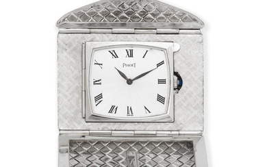 Piaget. An 18K white gold manual wind purse watch in the form of an envelope Ref 9513, Circa 1960