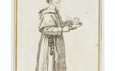 Pier Leone Ghezzi (Communanza 1674-1755 Rome), A caricature of Fra Vincenzo