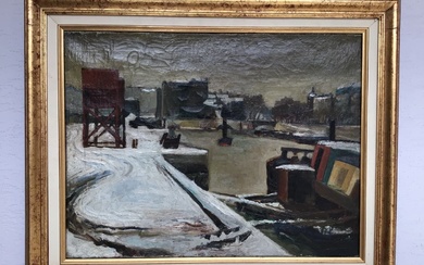 Pierre GAILLARDOT (1910-2002) « Les bords de Seine » Huile sur toile signée en bas...