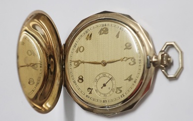 Pocket watch, monogrammed AS, 585 yellow gold, circa 1930/40, gross...