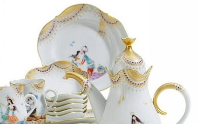 Porcelain mocha set "Arabian Nights" for six Persons