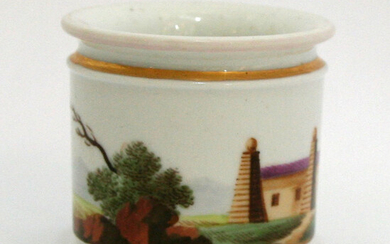 Porcelain spice jar 19th century. Porcelain, painted, gilded Height - 5 cm