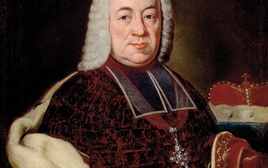 Portrait Philipp Karl von Eltz-Kempenich (1665 -1743), archevêque et prince-électeur de Mayence, milieu du 19e...