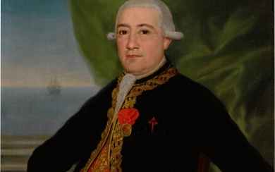 Portrait of Admiral Jose de Mazarredo (1744-1812), half-length, seated at a table, Attributed to Francisco José de Goya y Lucientes