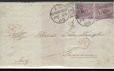 Poststück - Großbrit. Nr.25 a. Brief nach Cadiz