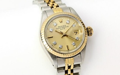 Rolex 26mm Datejust in 18k, diamonds, and stainless