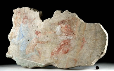Roman Fresco Fragment - Annunciation Scene