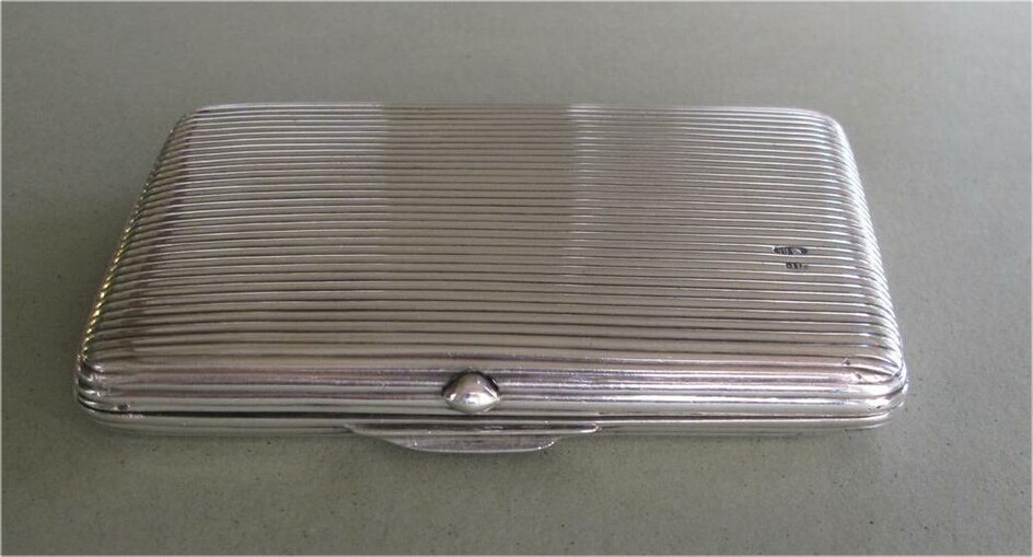Russian silver cigarette case Maker's Mark Cyrillic JU FR3SH