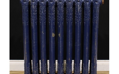 Salvage & Reclamation - a late Victorian cast iron radiator,...