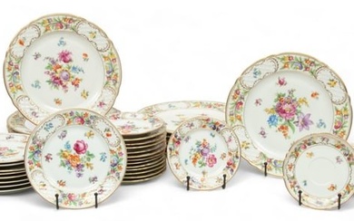 Schumann Bavaria (German) 'Empress Dresden' Porcelain Breakfast Service, W 8.5" L 11.75" 122 pcs