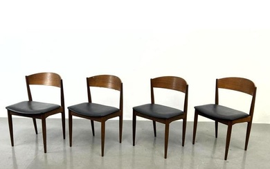 Set 4 Danish Modern Teak Dining Chairs.