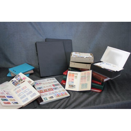 Seven albums of British and world stamps, mainly Queen Eliza...