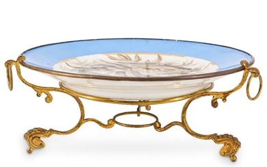 Sevres French Tazza On Bronze Stand
