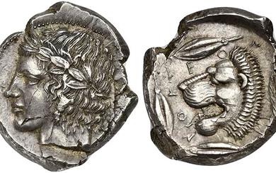 Sicily, Leontini, Tetradrachm, ca. 425 BC AR (g 17,17; mm...