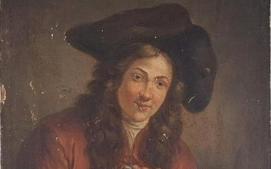 Signed O/B Self Portrait Carle Van Loo, Circa 1726