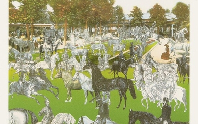Sir Peter Blake CBE RDI RA, British b.1932- Vichy - Horseshow; screenprint on wove, signed and numbered 45/125, image: 37.8 x 39.2 cm, (framed) (ARR) Note: together with COA