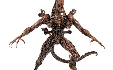 Steampunk Artisan Crafted ALIEN Statue after Giger