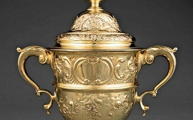 Sterling Silver Gilt Cup and Cover