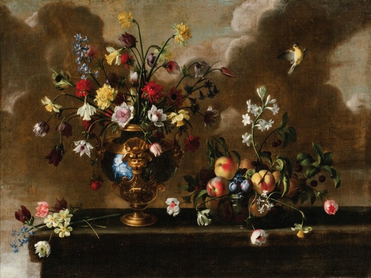 Still life with flowers and fruits, Antonio Ponce