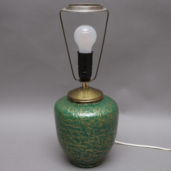TABLE LAMP, painted metal, 20th century.