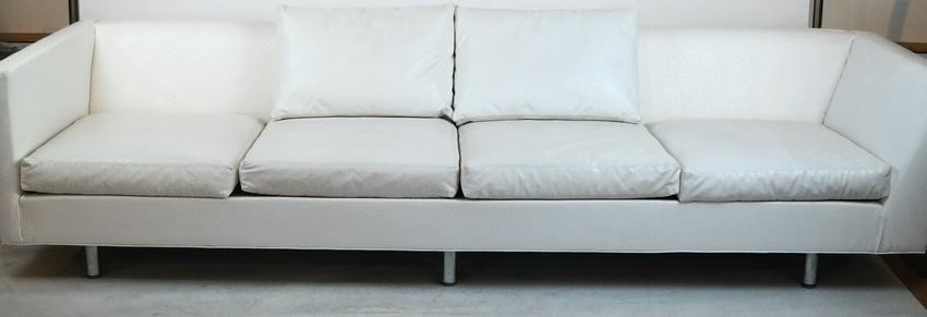 Thayer COGGIN: Ostrich-Style Modern Vinyl Sofa