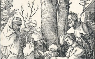 The holy family with Joachim and Anna under a tree