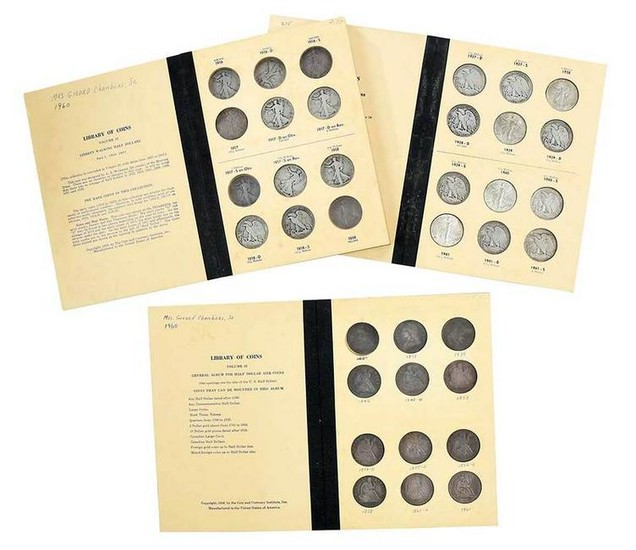 Three Half Dollar Library of Coins Albums