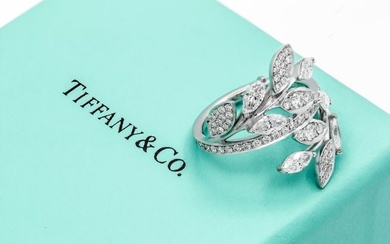 Tiffany & Co. Diamond Vine Bypass Ring in Platinum