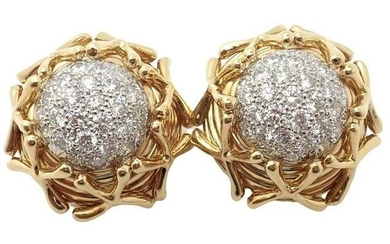 Tiffany & Co Schlumberger Multiplication 18k Yellow Gold Diamond Earrings