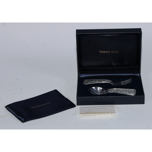 Tiffany & Co - an American silver Christening set, comprisin...