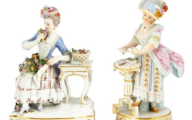 Two Meissen Figurines of Ladies