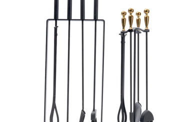 Two Sets of Black-finish Steel Fire Tools, Pilgrim Home &...