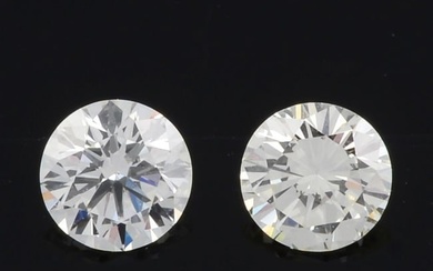 Two brilliant-cut diamonds, 0.50ct