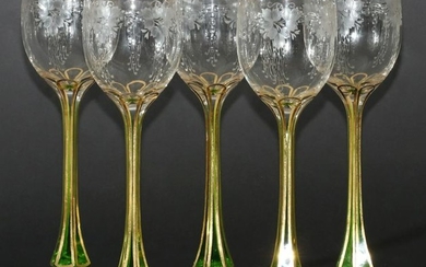 VENETIAN BLOWN GLASS STEMMED WINES