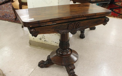 VICTORIAN ROSEWOOD CONSOLE GAME TABLE