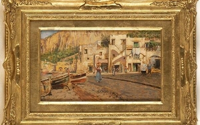 VINCENZO CAPRILE (Naples, 1856 - 1936): Capri view
